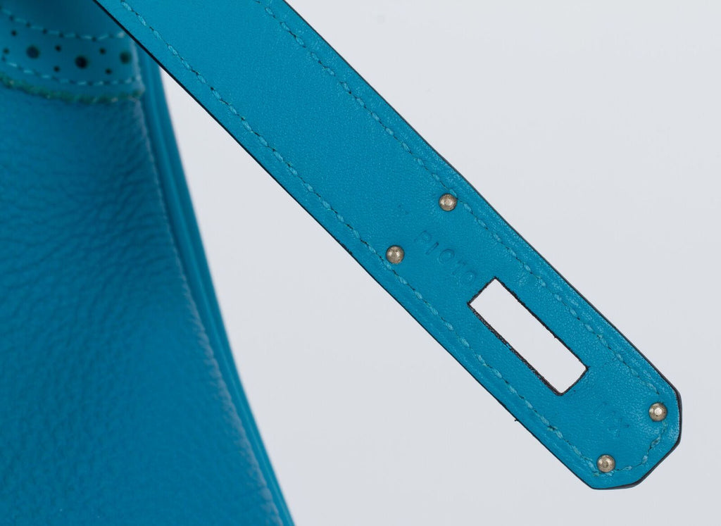 Hermès 30cm Turquoise Birkin Ghillies