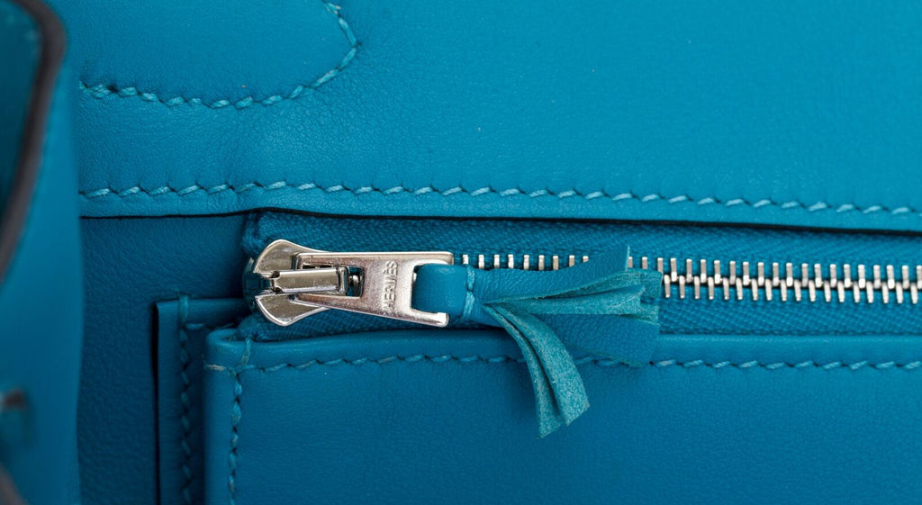 Hermès 30cm Turquoise Birkin Ghillies