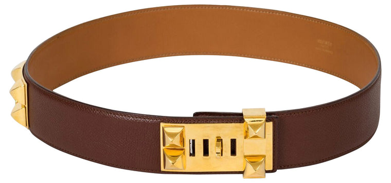 Hermès Brown Collier De Chien Belt