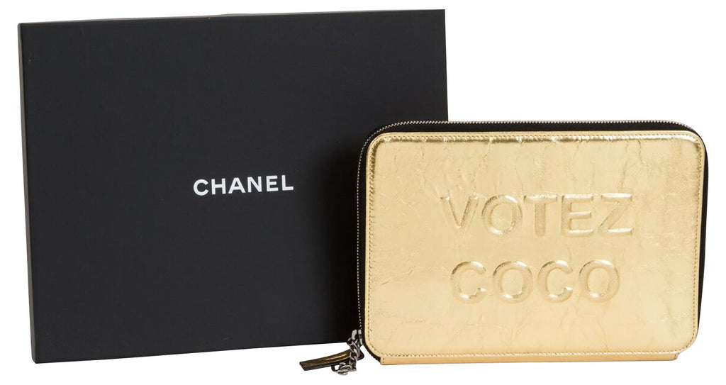 Chanel Votez Coco Gold Clutch