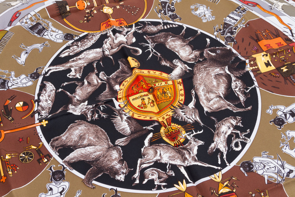 Hermès Mythologies des Hommes Scarf