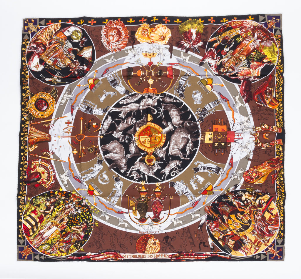 Hermès Mythologies des Hommes Scarf