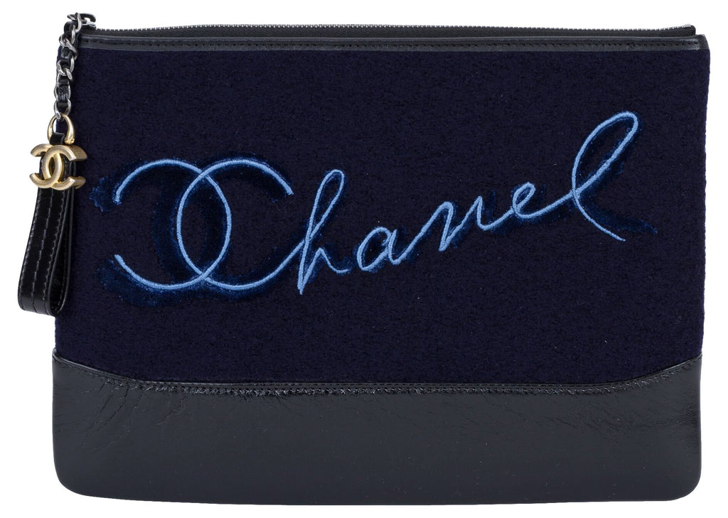 Chanel Navy Paris Salzburg Clutch