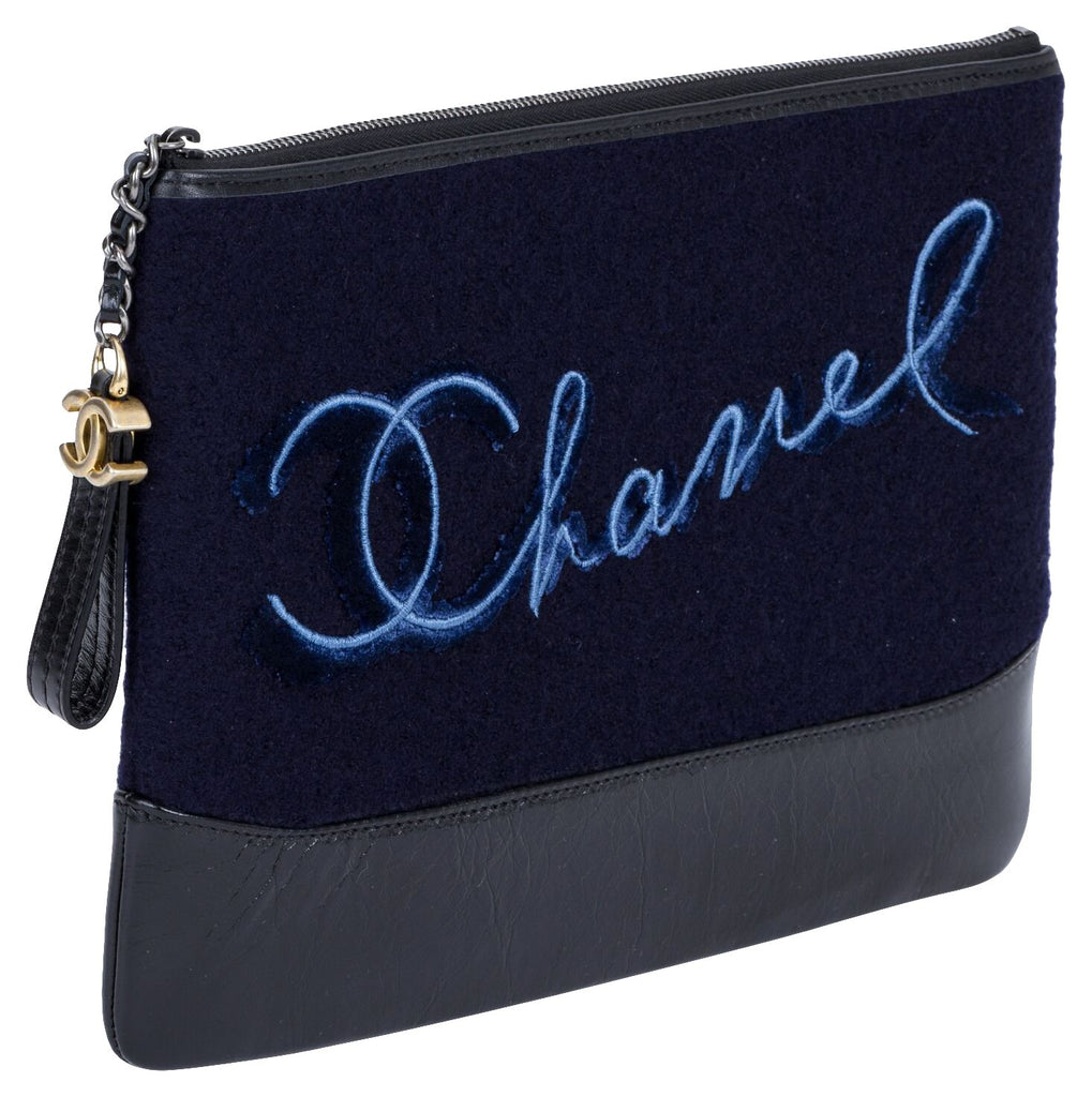 Chanel Navy Paris Salzburg Clutch