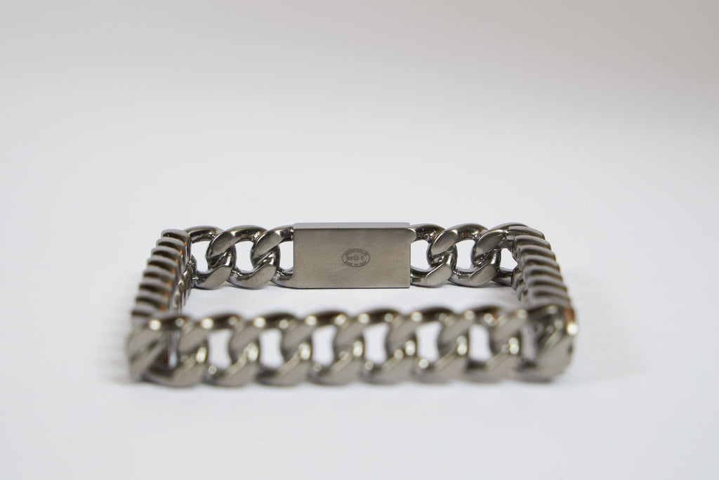 Chanel Ruthenium Square Chain Bangle