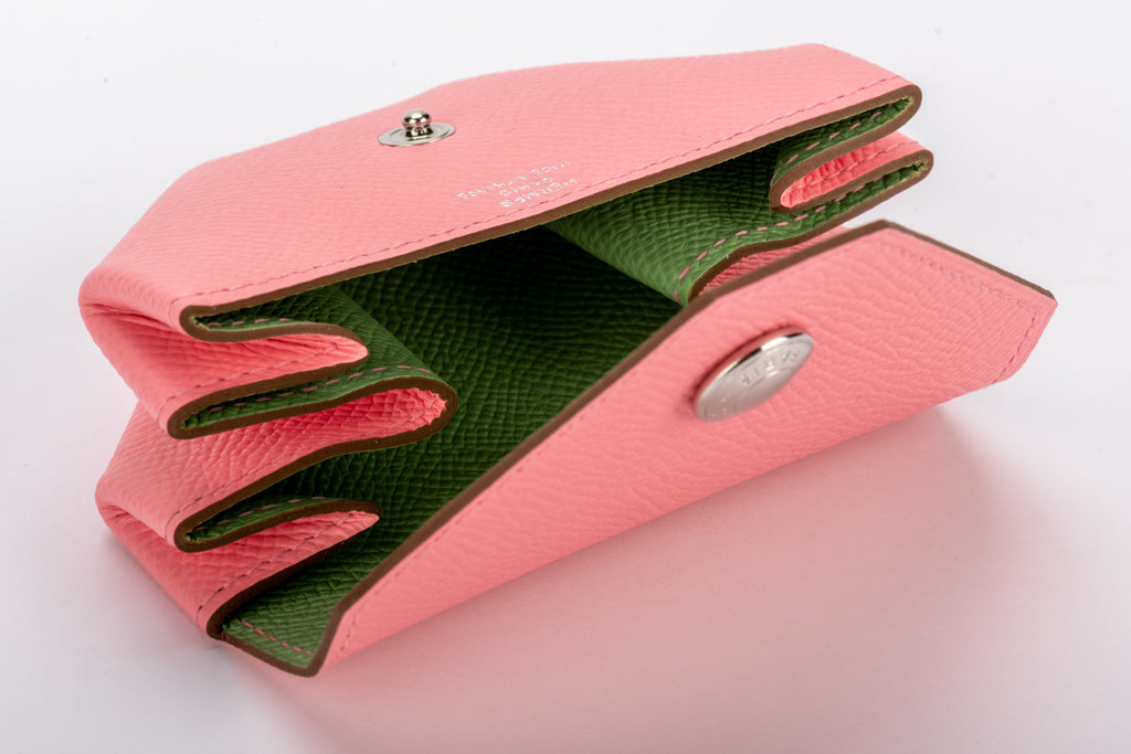 Hermes Verso Pink Green Coin Case BNIB