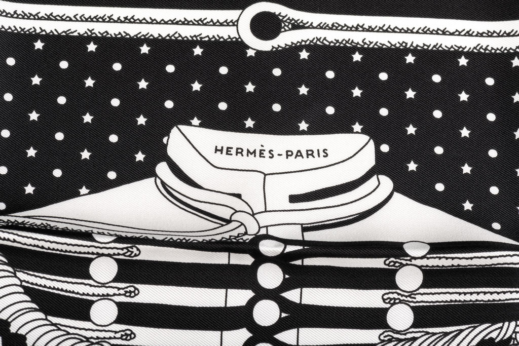 Hermès Black Bandana Brandebourg