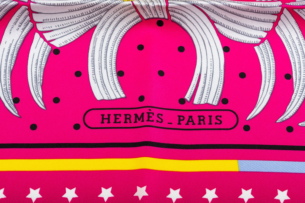 Hermès Imperial Tiger Fuchsia Silk Scarf