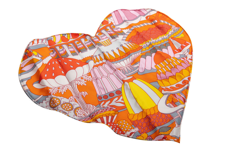 Hermes Lim.Ed. Gastronomie Heart Scarf