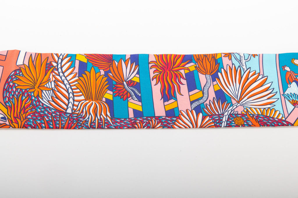Hermes BNIB Maxi Twilly Tropical Plants