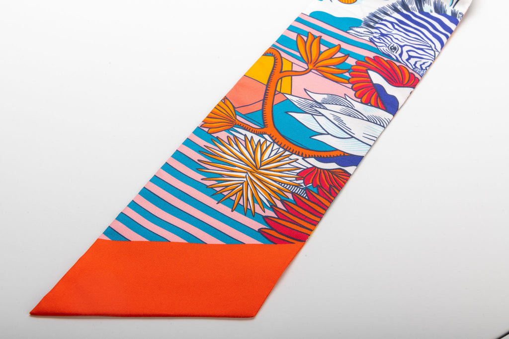 Hermes BNIB Maxi Twilly Tropical Plants