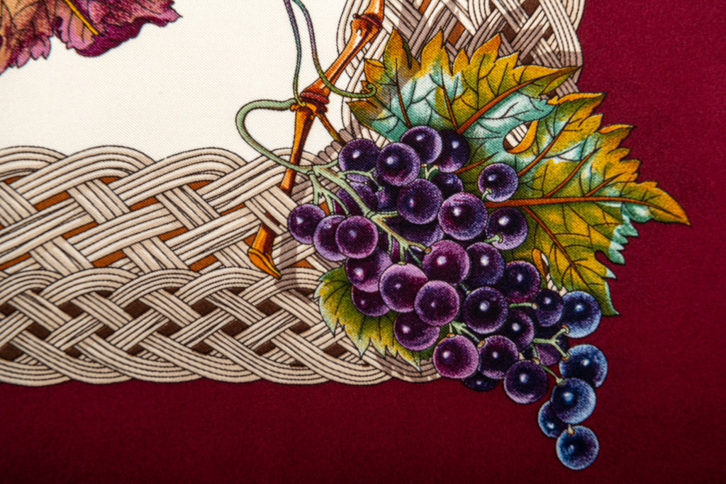 Gucci Leaves & Grapes Silk Scarf