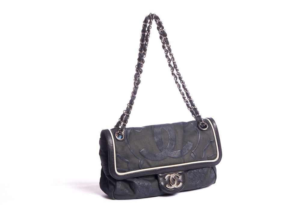 Chanel Olive Green & Silicon Logo Flap