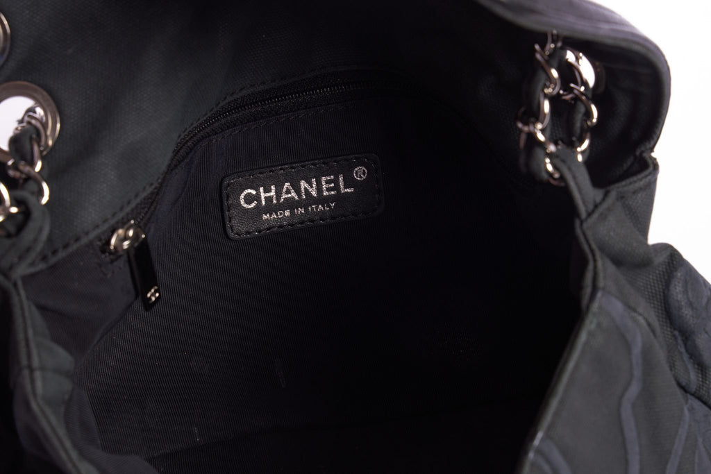 Chanel Olive Green & Silicon Logo Flap
