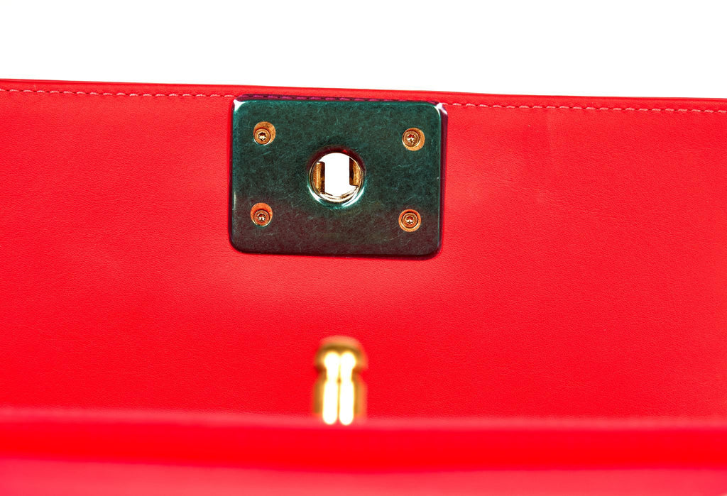 Chanel Fluorescent Patent Pink Boy Bag