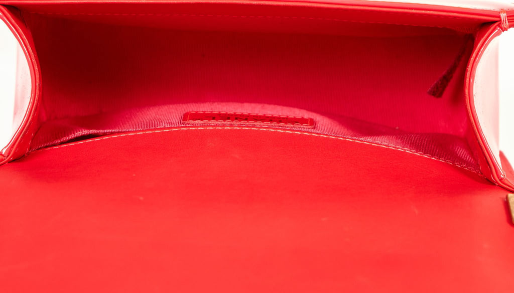 Chanel Fluorescent Patent Pink Boy Bag