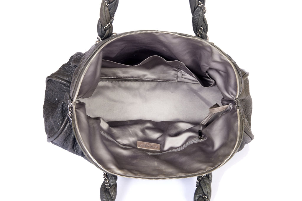 Chanel Gray Distressed Large Tote