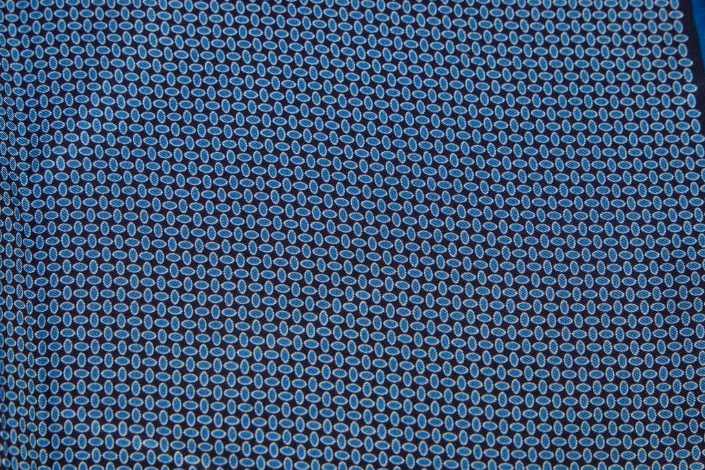 Vuitton Blue/Black Silk Pocket Square