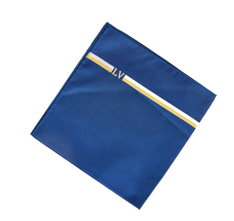 Vuitton Blue/Yellow Cotton Pocket Square