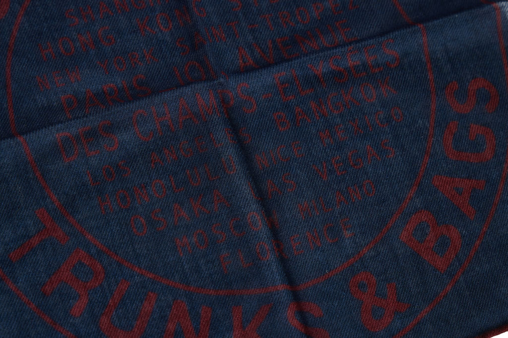 Vuitton Navy Cashmere Pocket Square New