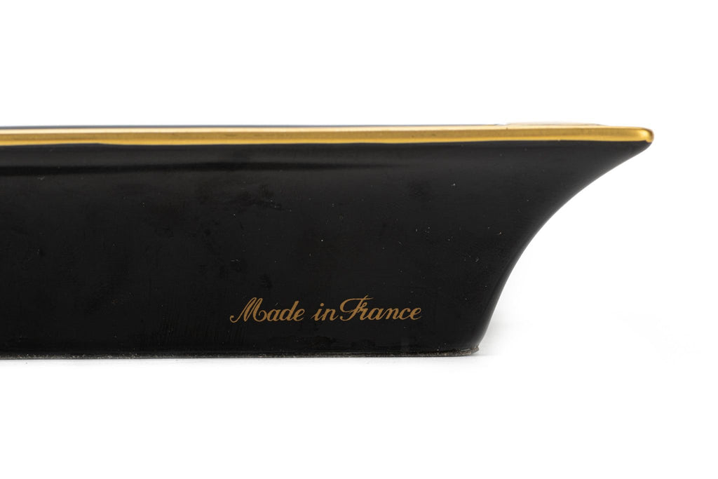 Hermès Black Porcelain Fan Ashtray