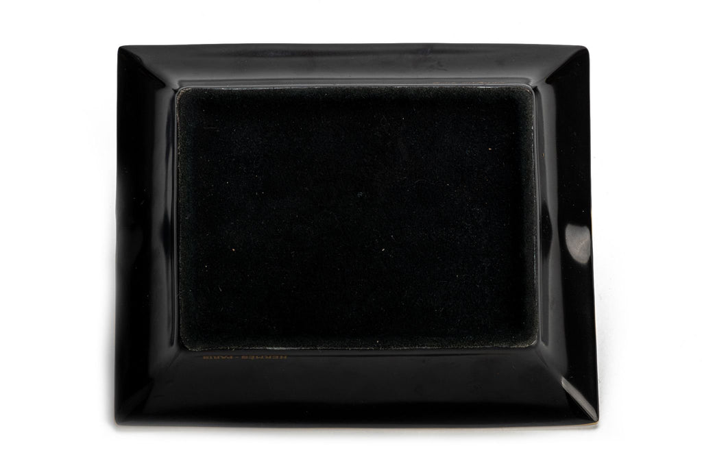 Hermès Black Porcelain Fan Ashtray