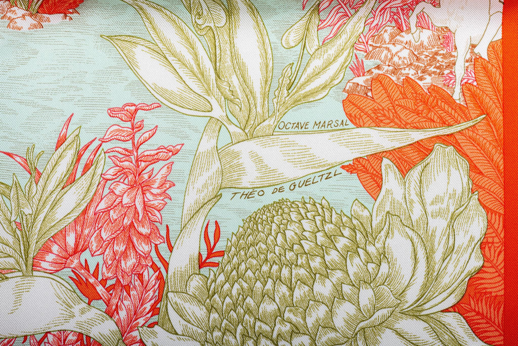 Hermès Tropical Garden Silk Scarf