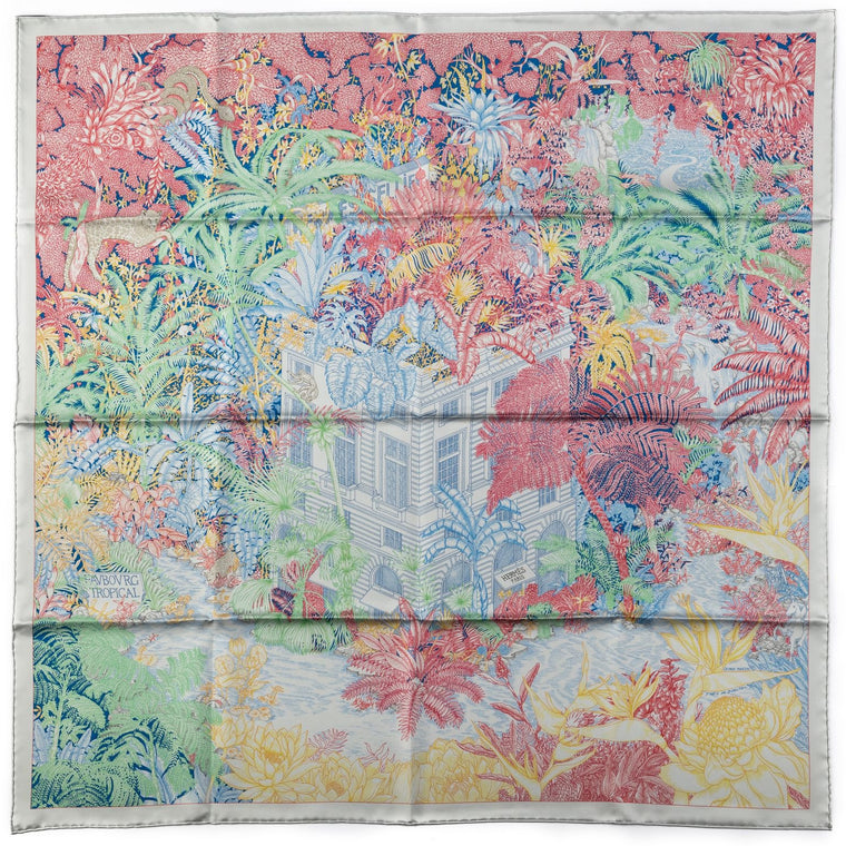 Hermes BNIB Tropical Garden Silk Scarf