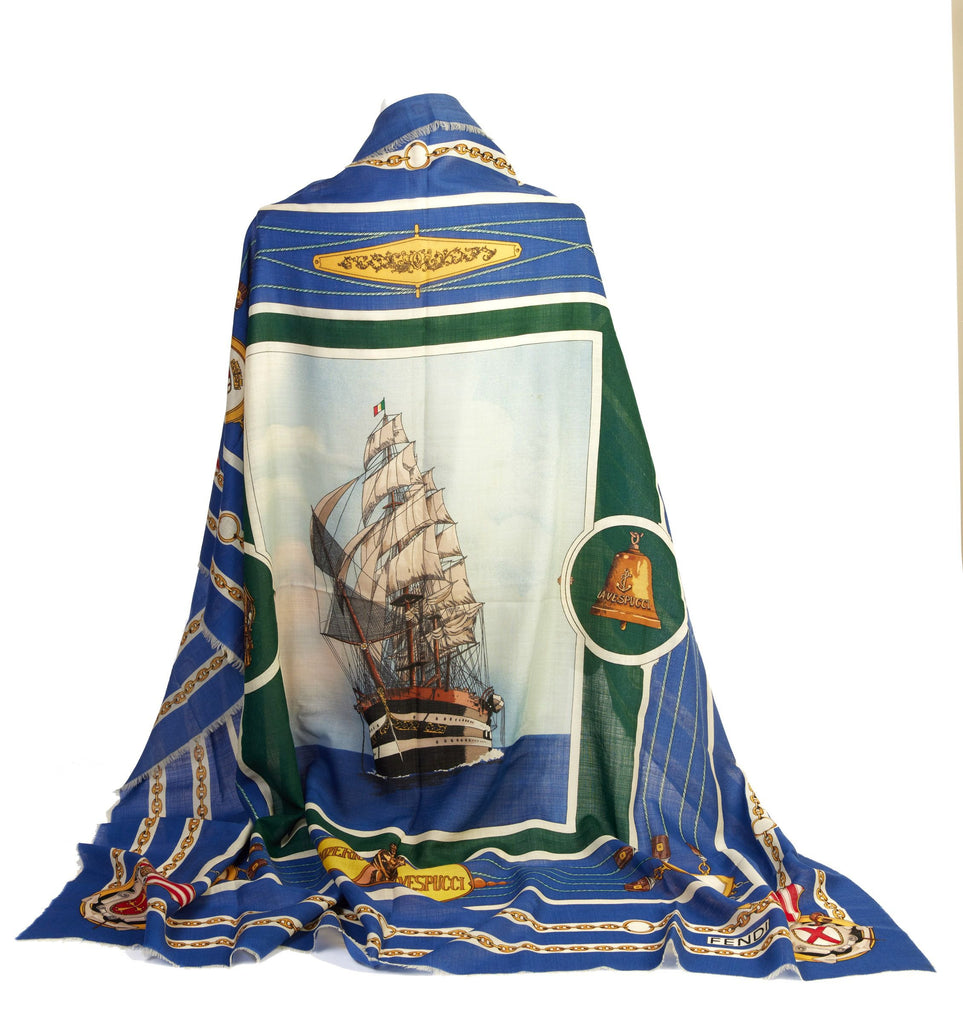 Fendi Amerigo Vespucci Wool Shawl