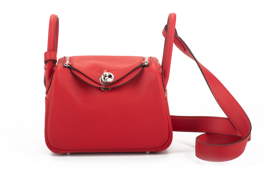 Hermes Mini Lindy Rouge De Coeur Swift N