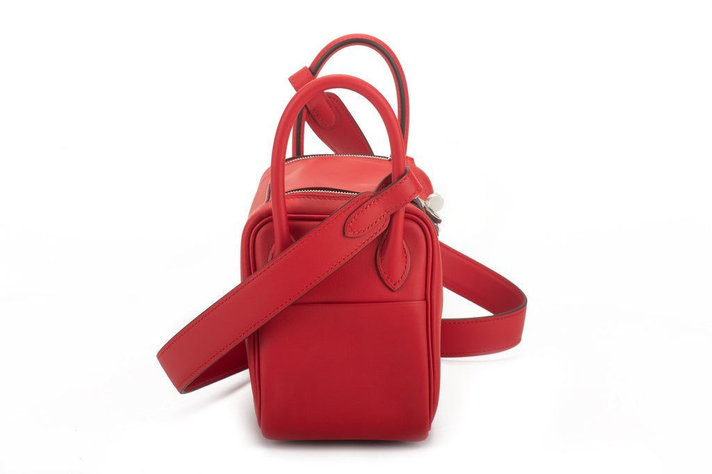 Hermes Mini Lindy Rouge De Coeur Swift N