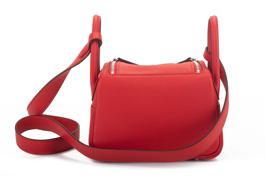 Hermes Mini Lindy Rouge De Coeur Swift N