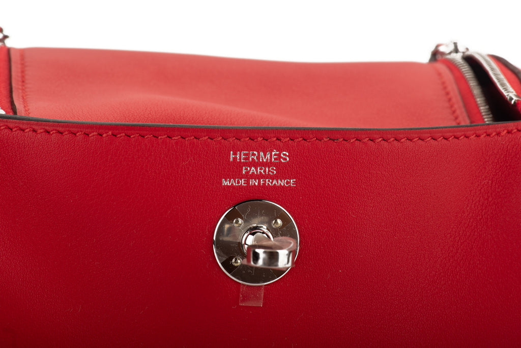 Hermes Mini Lindy Rouge De Coeur Swift N