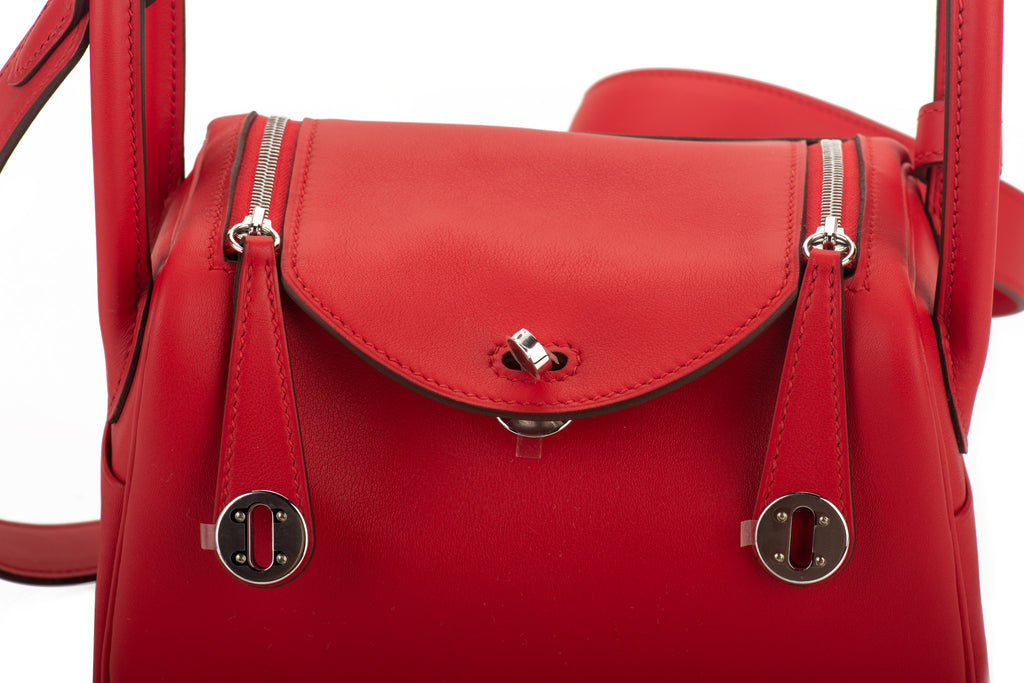 Hermes Mini Lindy Rouge De Coeur Swift N