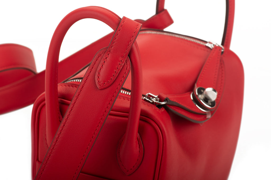 Hermes Mini Lindy Rouge De Coeur Swift N