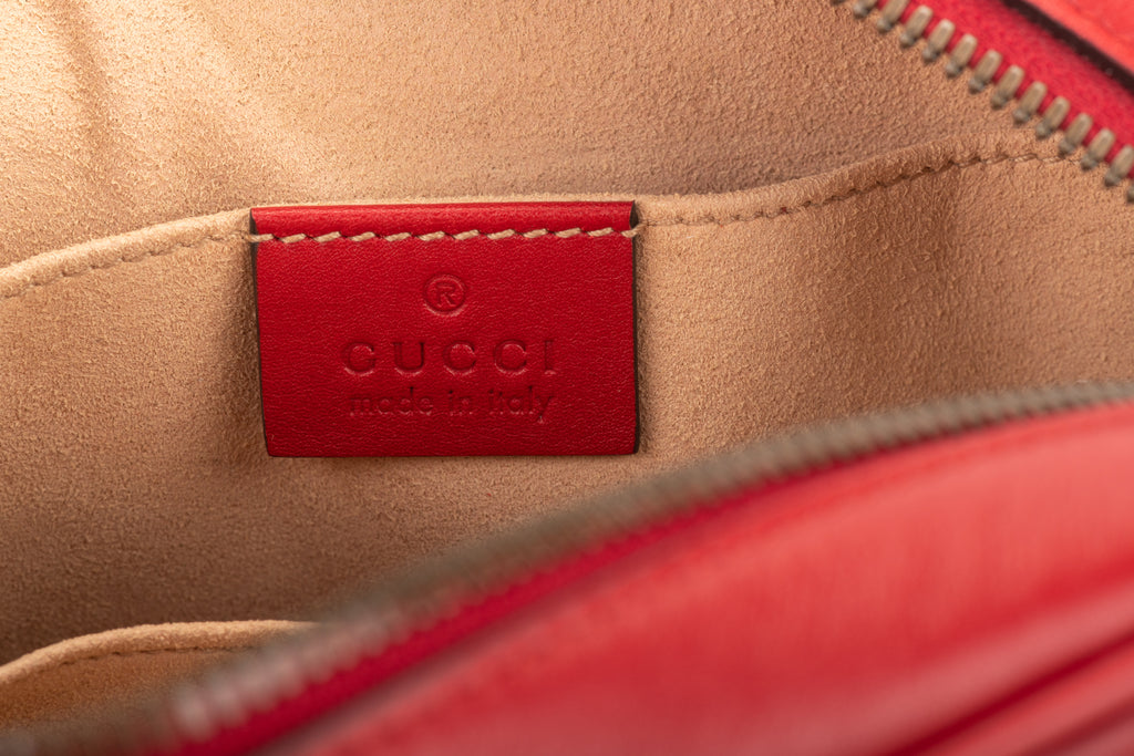 Gucci Large Red Fanny Pack With Logo