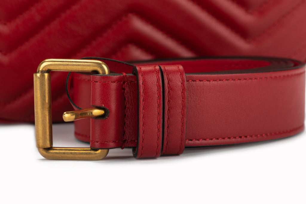 Gucci Large Red Fanny Pack With Logo
