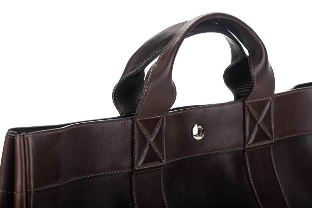 Hermes Cocoa Brown Leather Handbag