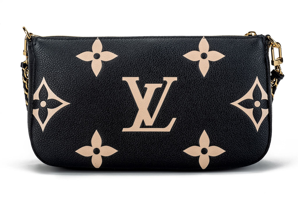 Vuitton BN Black Leather Multi Pochette