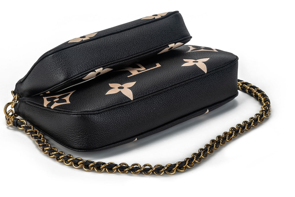 Vuitton BN Black Leather Multi Pochette