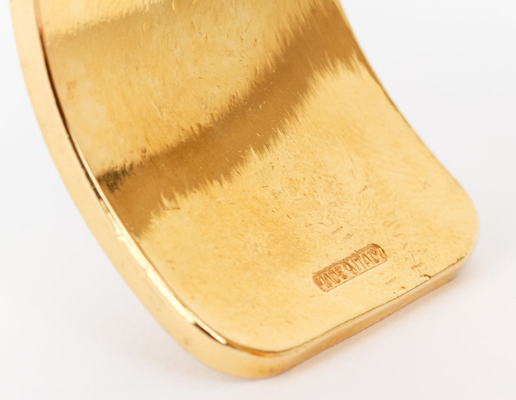 Ferragamo vintage gold tone cuff signed