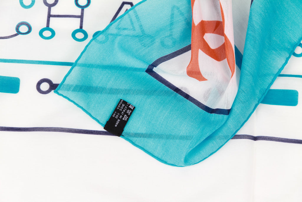 Chanel new XL sarong/shawl turquoise