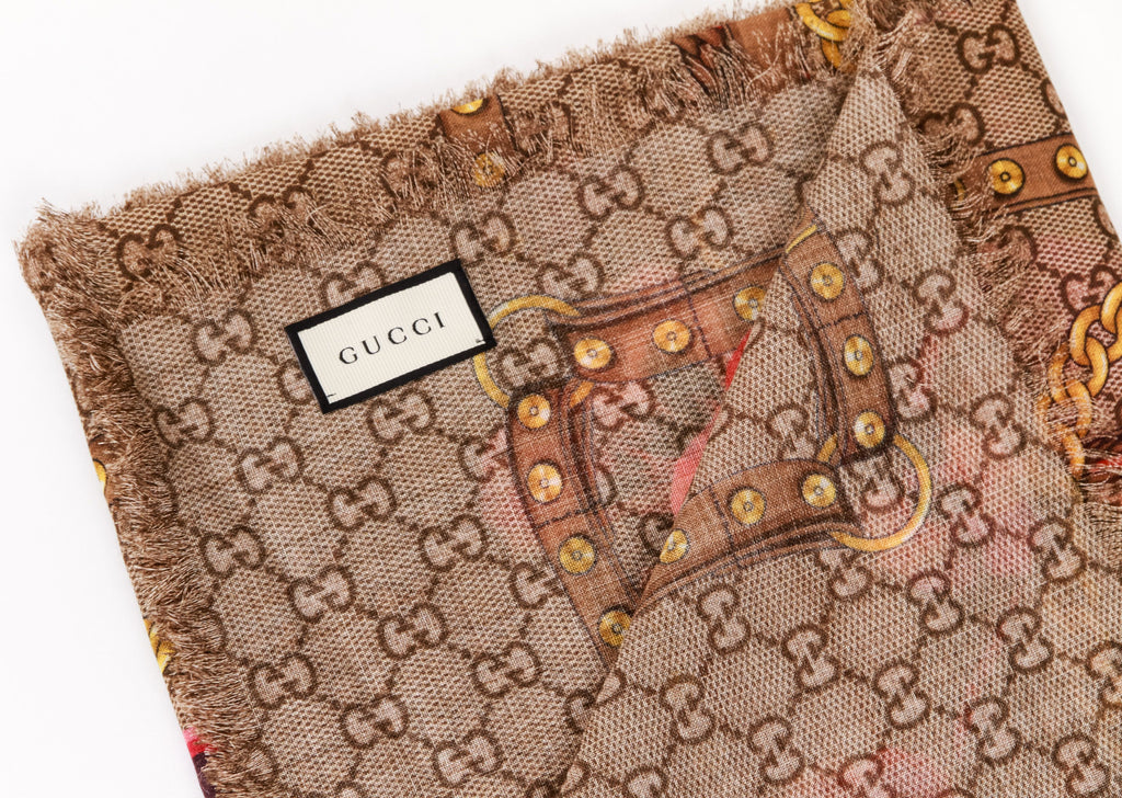 Gucci brand new wool shawl monogram