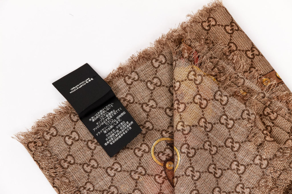 Gucci brand new shawl monogram yellow