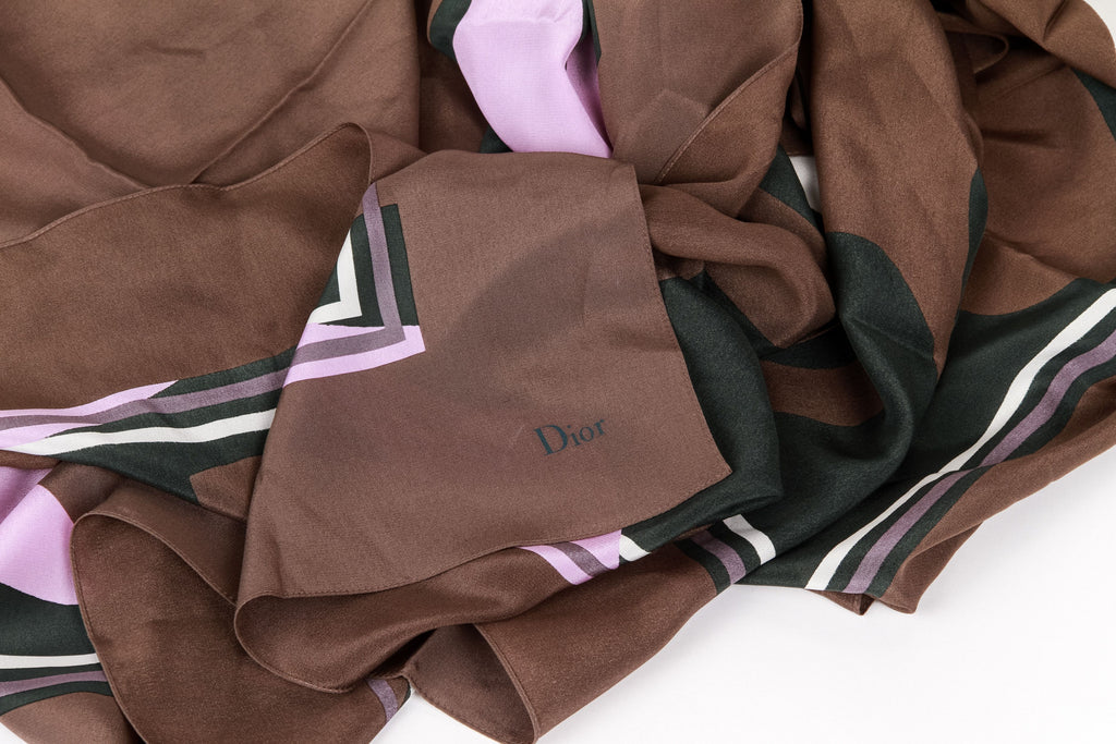 Dior new oversize silk shawl taupe