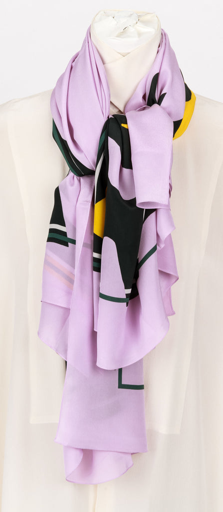Dior new oversize shawl yellow lavender