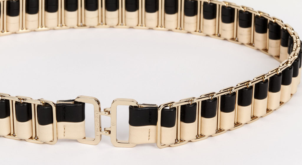 Chanel Cruise 2005 black and beige belt