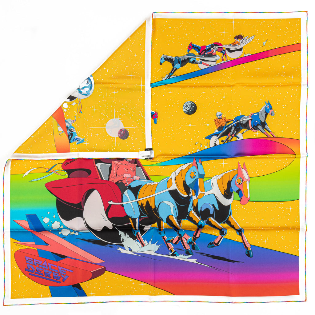 Hermes New Space Derby Silk Scarf