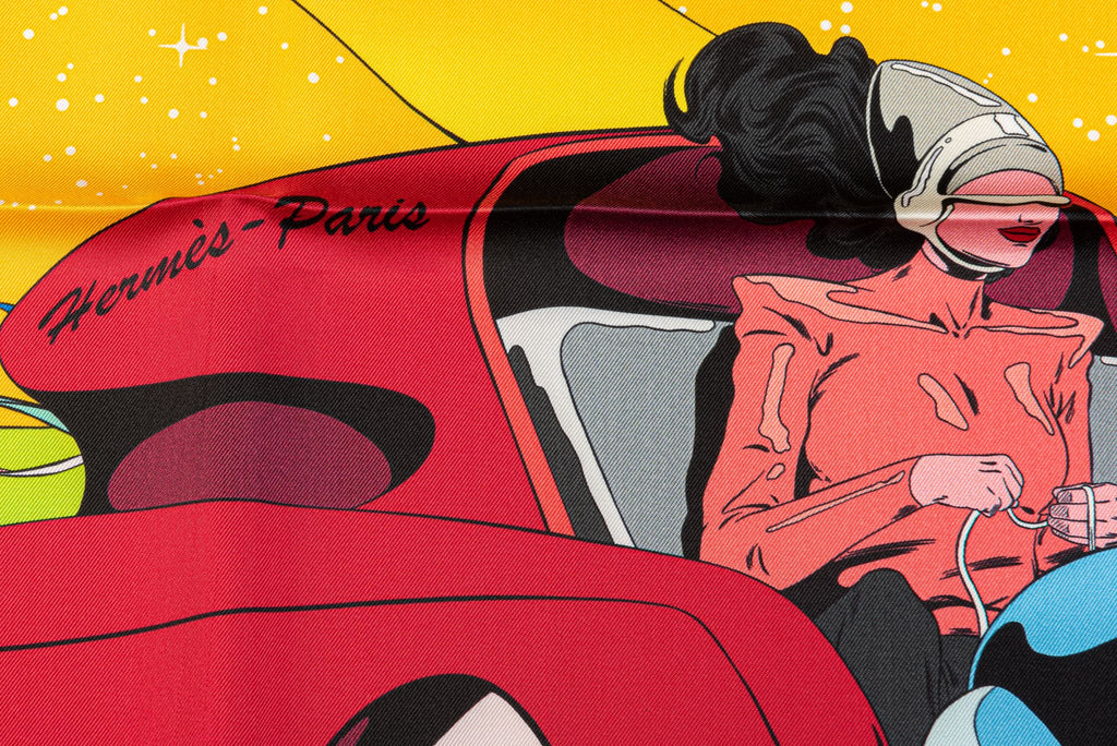 Hermes New Space Derby Silk Scarf