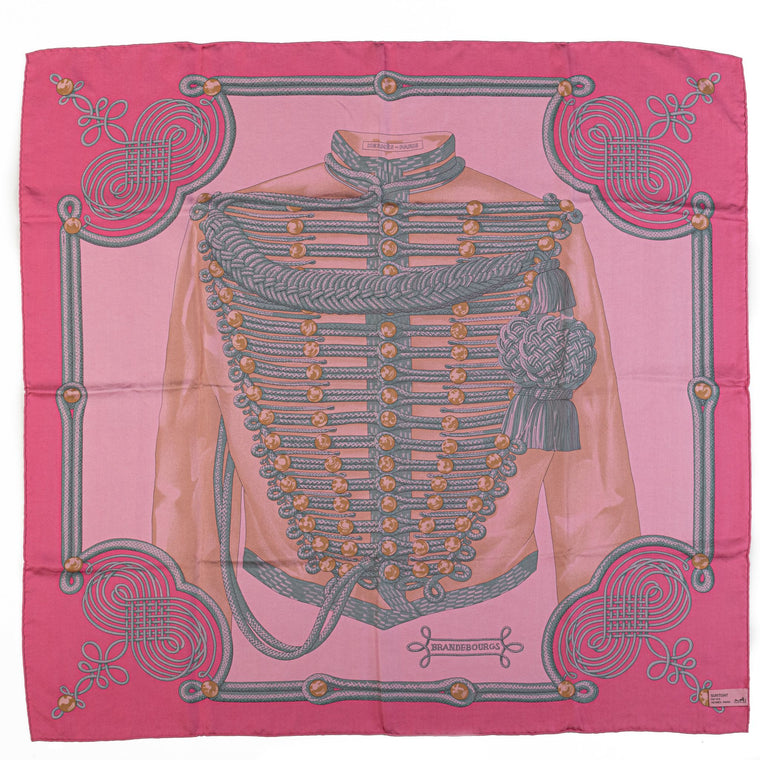 Hermès Brandebourgs Wasked Silk Scarf